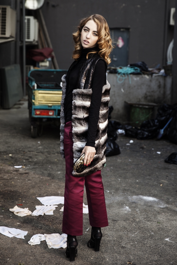 chinchilla coat lady fur vladimiro gioia lady fur photo