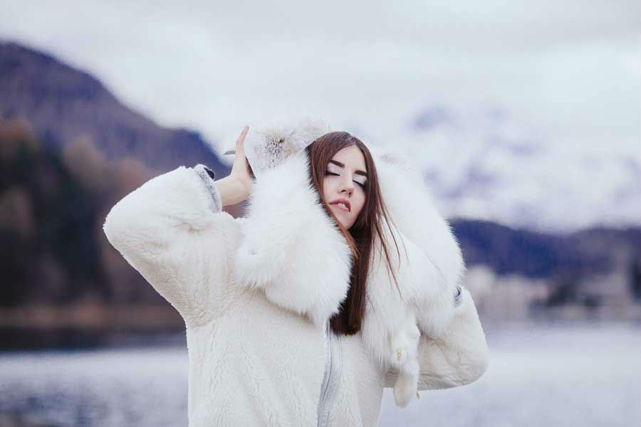 white fox coat 