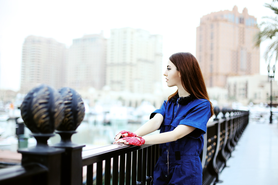 fingerless leather gloves