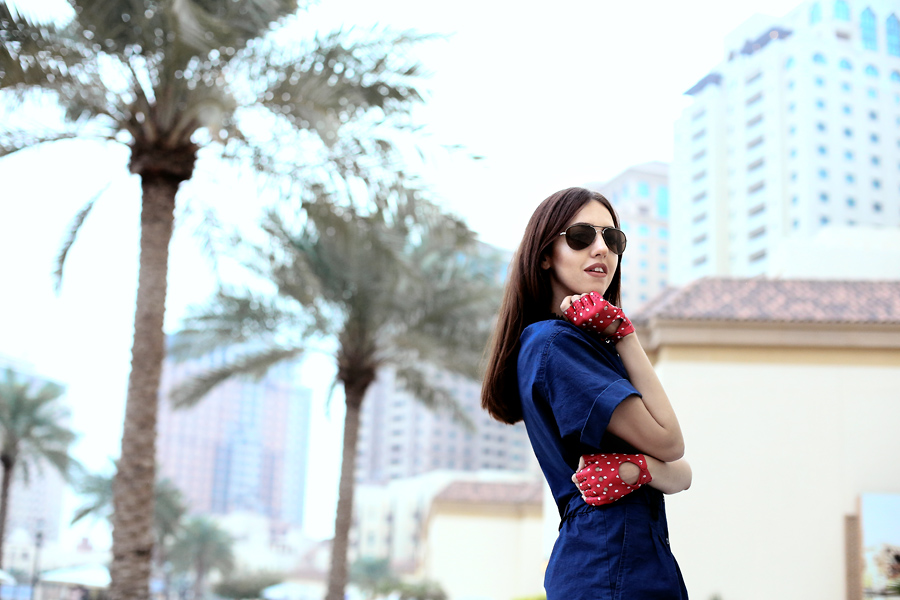 fingerless leather gloves