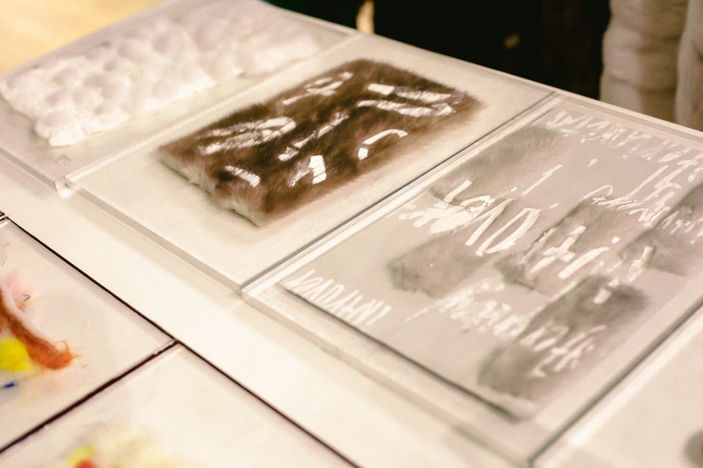 mink technique with leather 