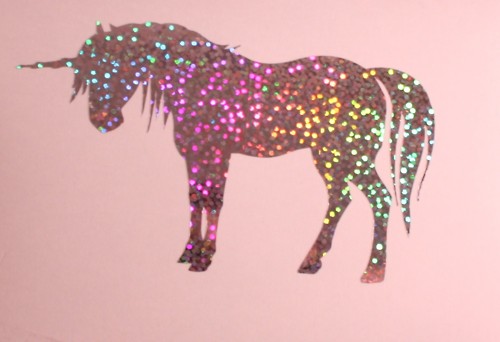 unicorn in pink lighting colors