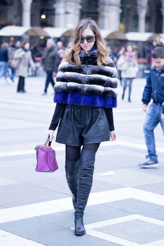 samanthadereviziis_milanfashionweek_chinchilla_strategia_leatherboots_giancarlopetriglia_leather_purse