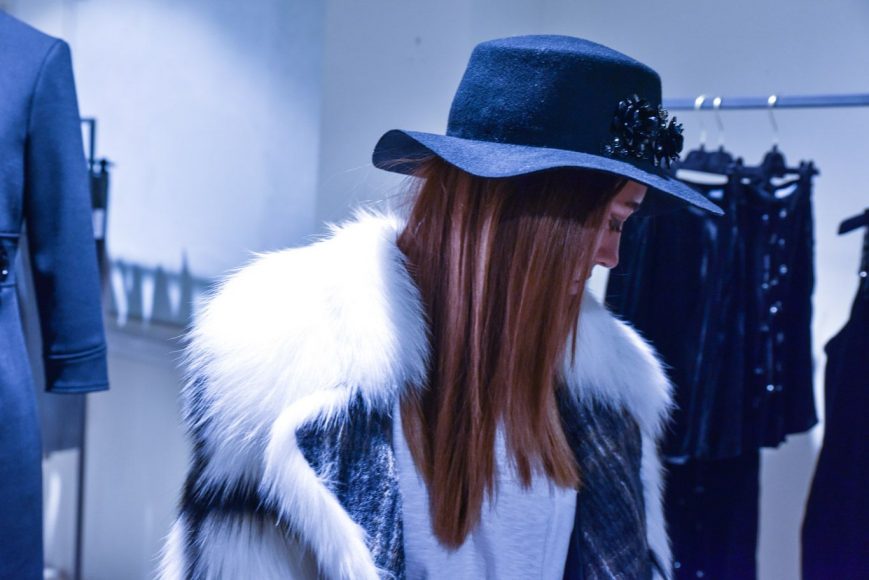 LADY FUR IN SAGA FURS COAT AND MAURO GRIFONI HAT