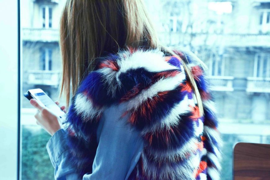 Lady Fur in Vladimiro Gioia Fur coat NY2015