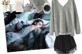 polyvore set lady fur