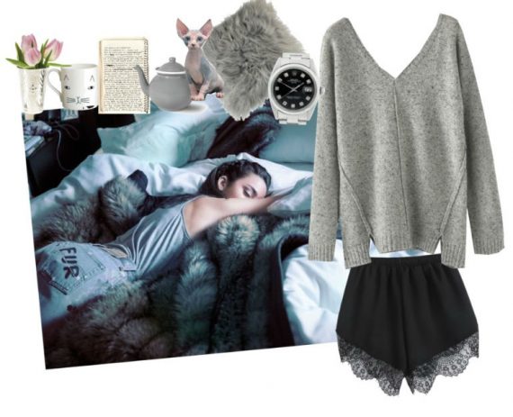 polyvore set lady fur