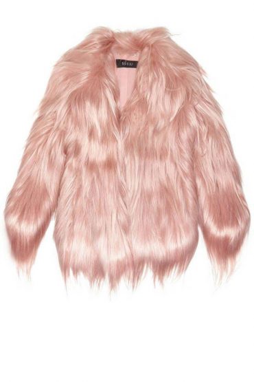 Light pink fur coat trend of fall 2015