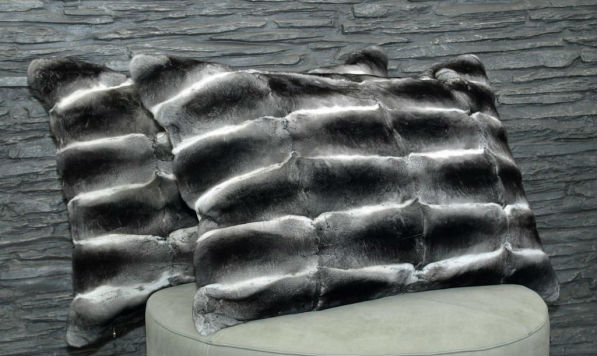 chinchilla fur pillow luxury