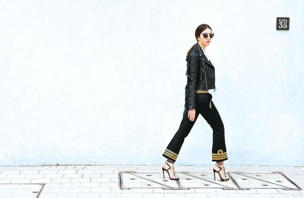 Dsquared2 leather jacket lady fur