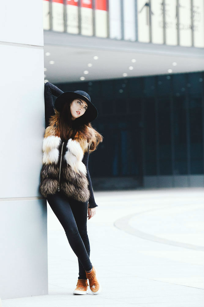 punto fox fur vest