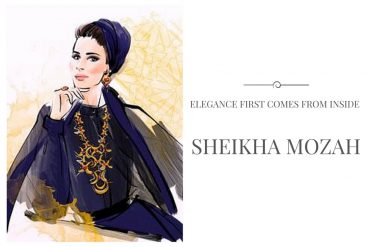 sheikha mozah fashion illustration