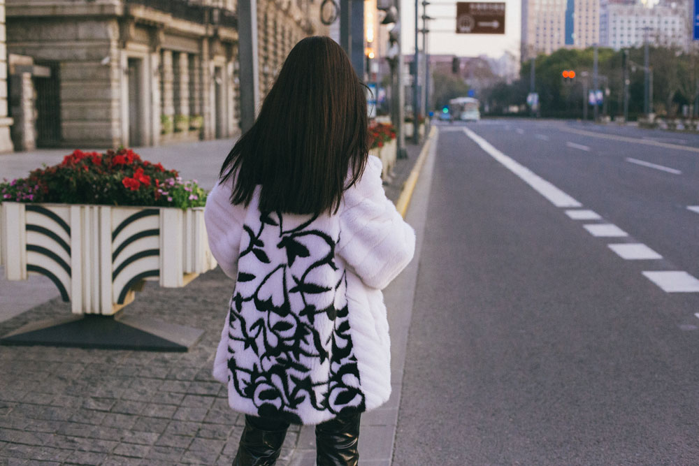 coat with fur by giorgio magnani