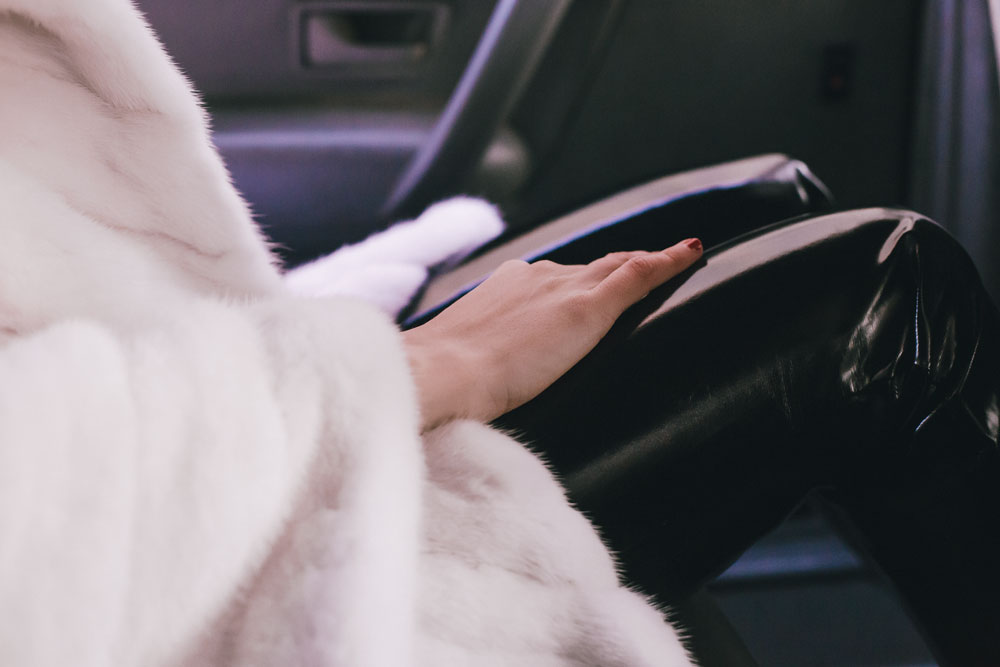 coat with fur by giorgio magnani