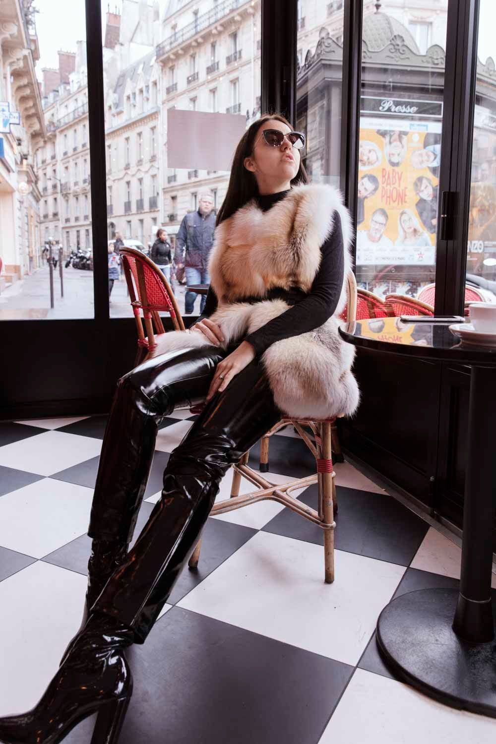 white fox fur lady fur rachel